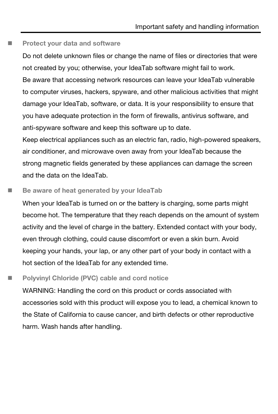 Lenovo A1000 Tablet User Manual | Page 8 / 28