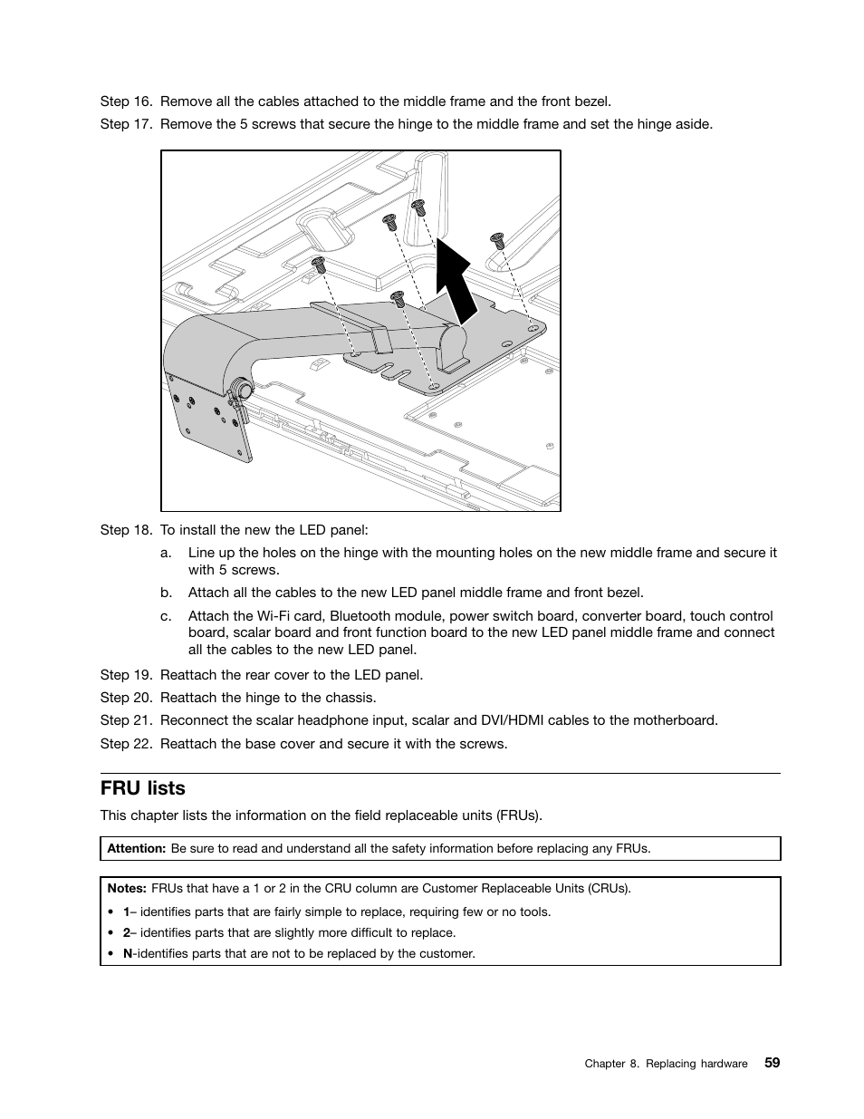Fru lists | Lenovo IdeaCentre A520 All-in-One User Manual | Page 65 / 73