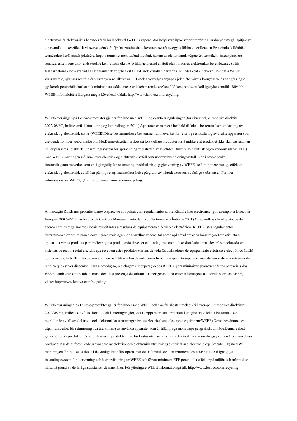 Viktig informasjon om weee, Viktig weee-information | Lenovo LI1931e Wide LCD Monitor User Manual | Page 14 / 17