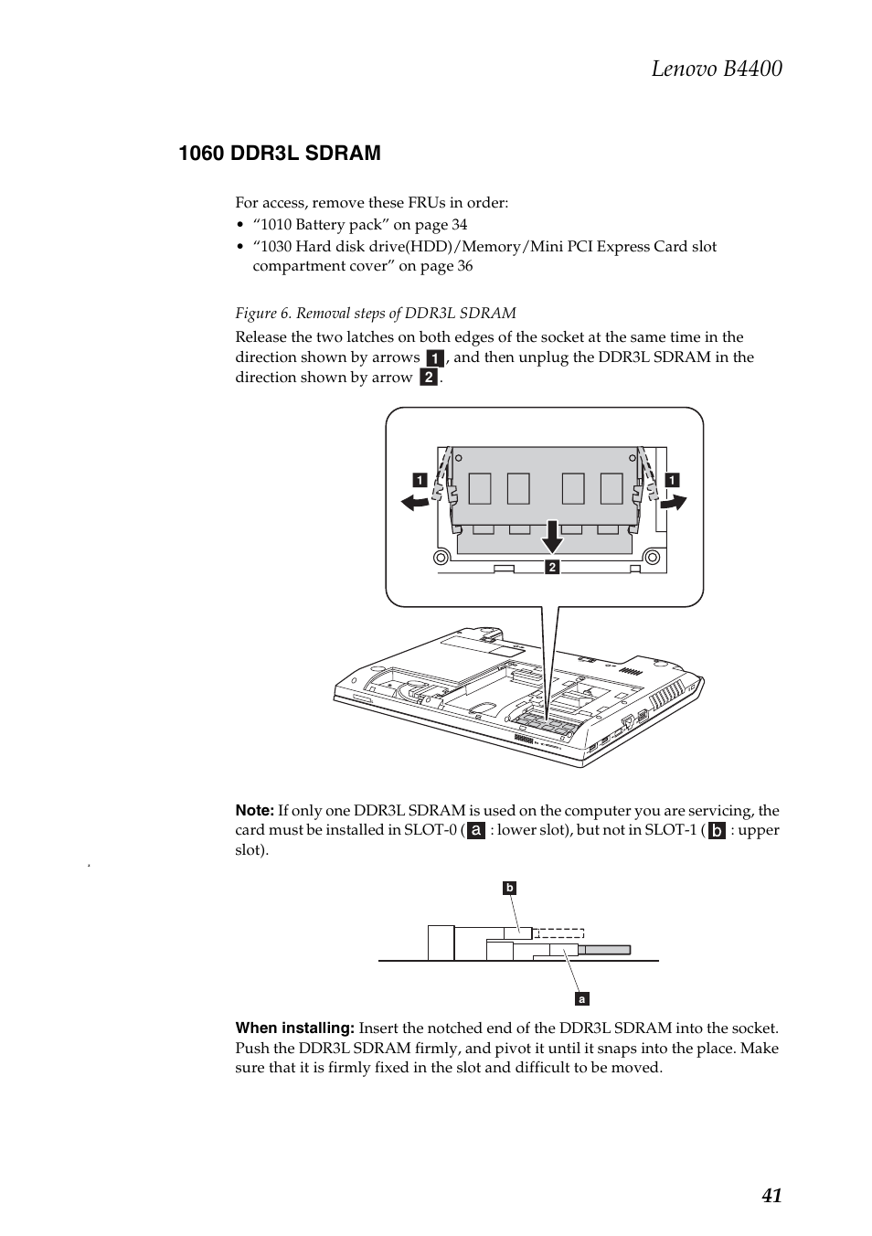 1060 ddr3l sdram, Lenovo b4400 | Lenovo B4400 Notebook User Manual | Page 45 / 88