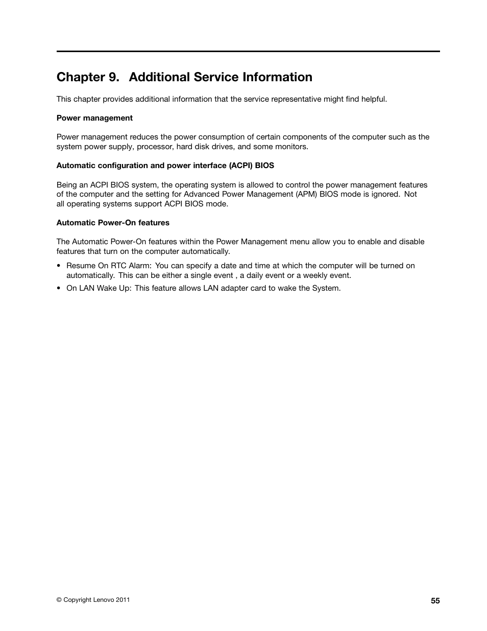 Chapter 9. additional service information | Lenovo IdeaCentre B520e User Manual | Page 61 / 61