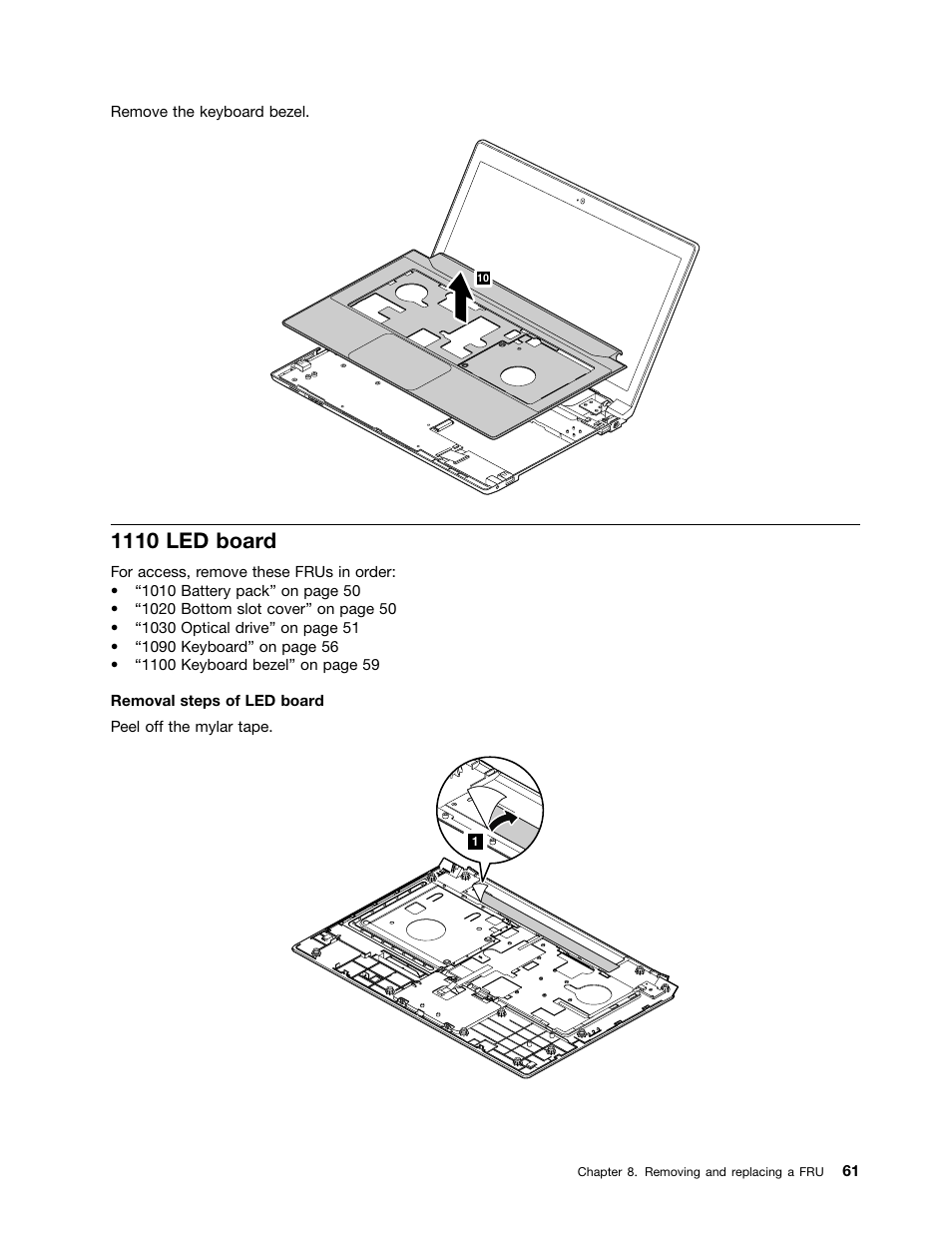 1110 led board | Lenovo E4325 User Manual | Page 67 / 88