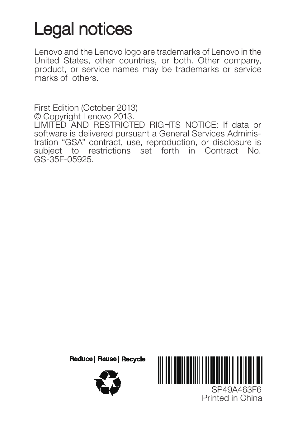 Ipig 封底 125_85_20130722, Legal notices | Lenovo S6000L Tablet User Manual | Page 21 / 21