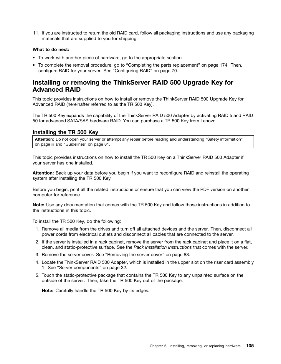 Lenovo ThinkServer RD430 User Manual | Page 117 / 216