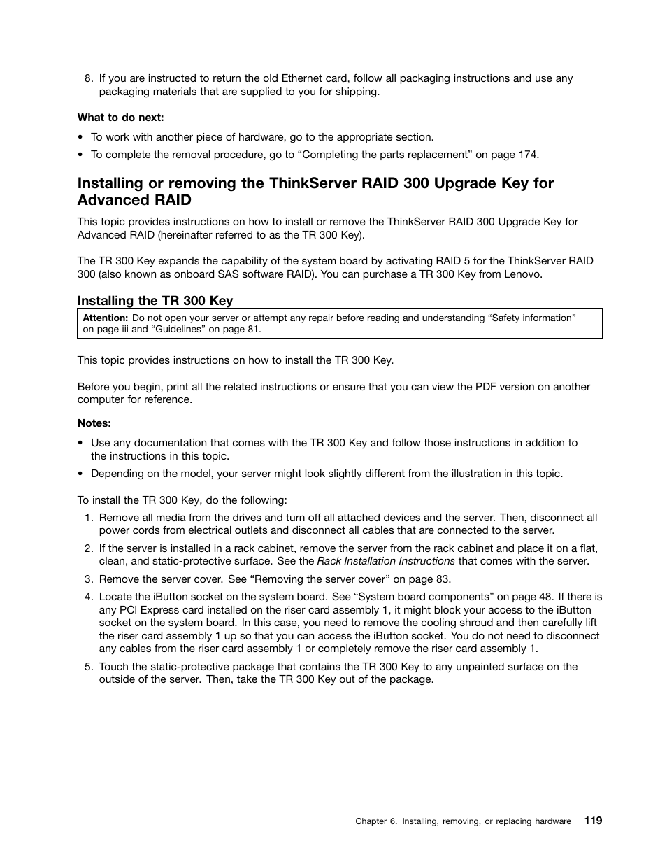 Lenovo ThinkServer RD430 User Manual | Page 131 / 216