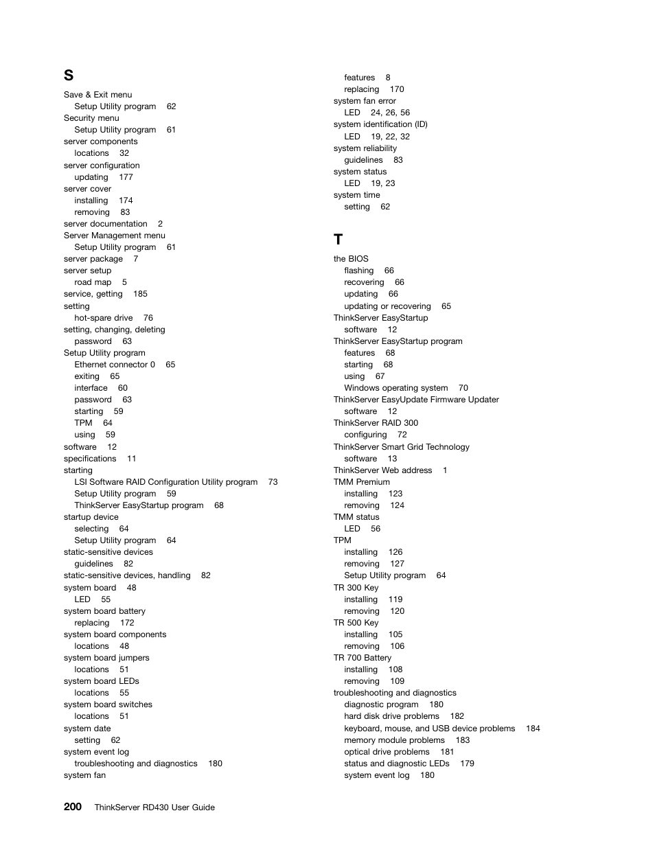 Lenovo ThinkServer RD430 User Manual | Page 212 / 216