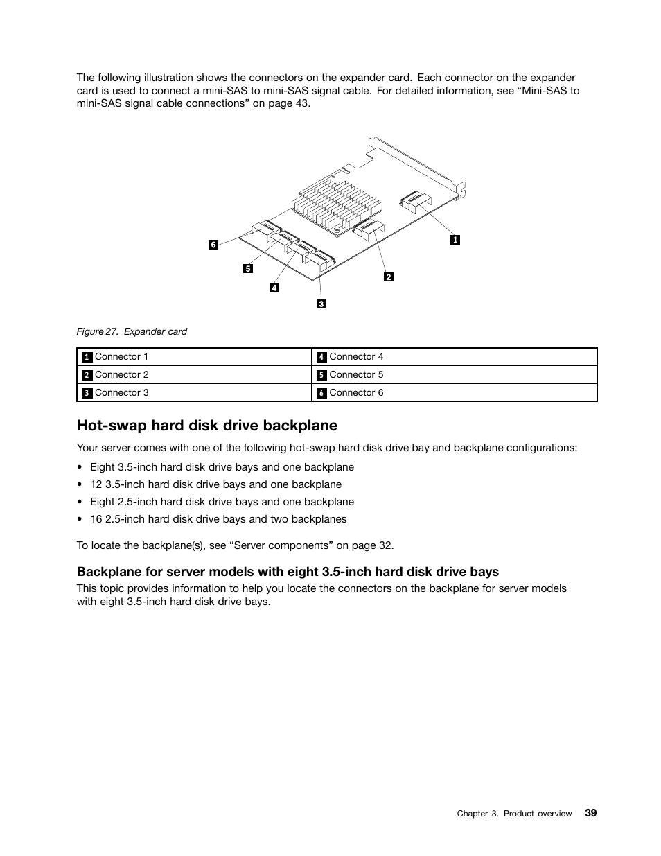 Hot-swap hard disk drive backplane | Lenovo ThinkServer RD430 User Manual | Page 51 / 216