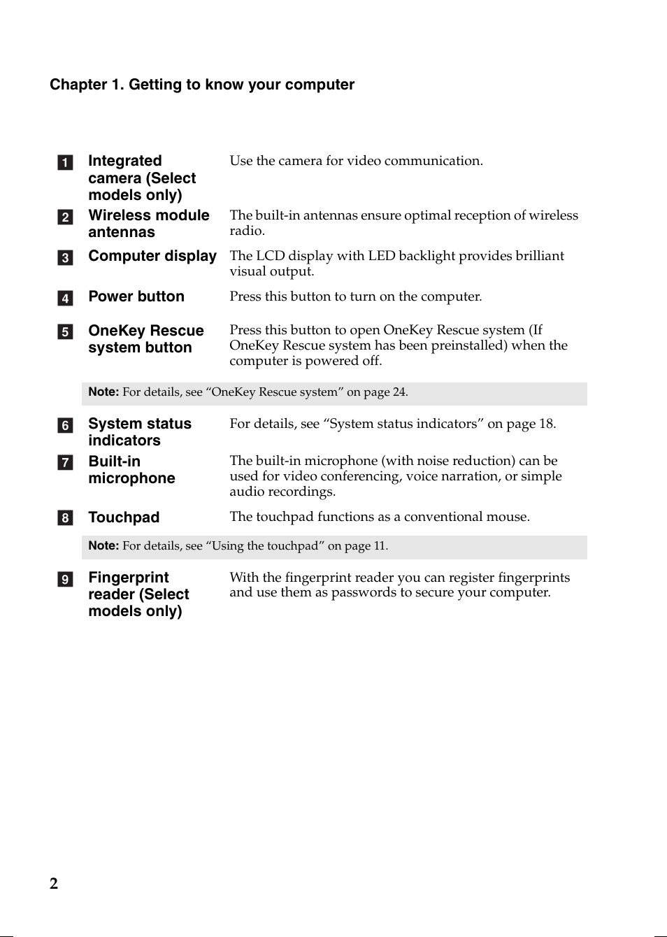 Lenovo V370 Notebook User Manual | Page 6 / 40