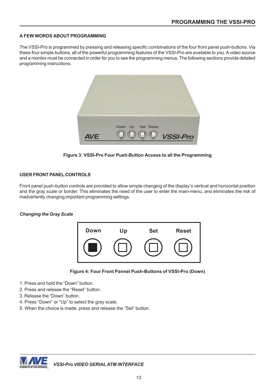 AVE Video Serial Synchronous ATM Interface VSSI-PRO User Manual | Page 13 / 64