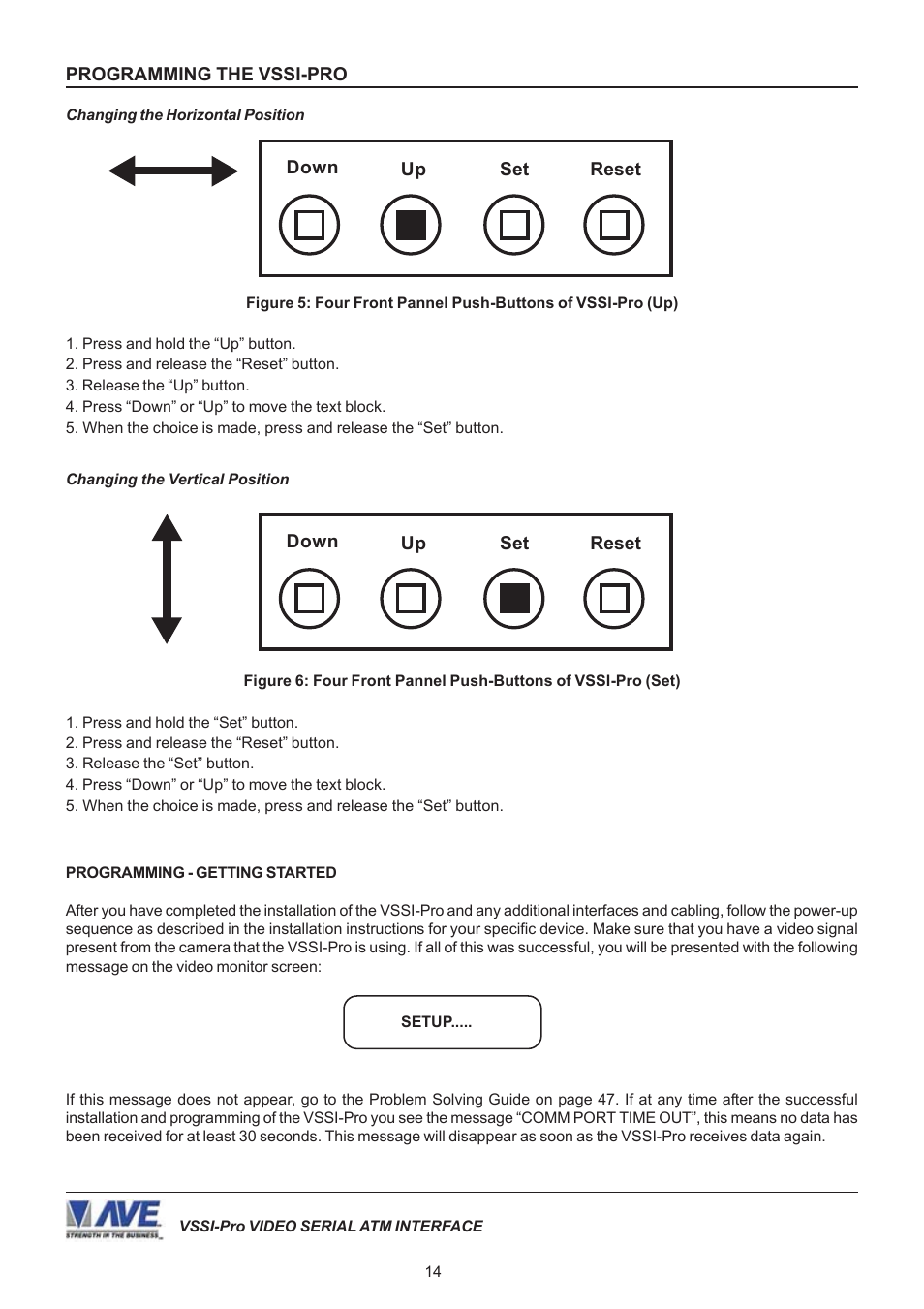 AVE Video Serial Synchronous ATM Interface VSSI-PRO User Manual | Page 14 / 64