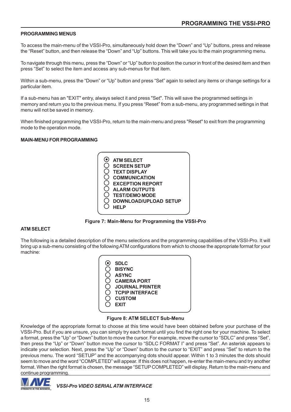 AVE Video Serial Synchronous ATM Interface VSSI-PRO User Manual | Page 15 / 64