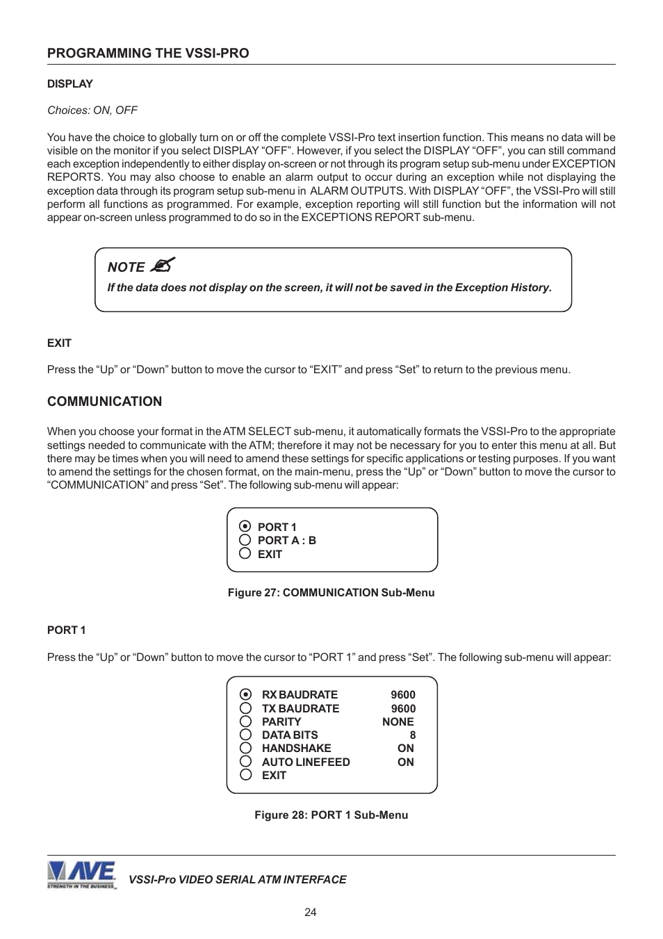 AVE Video Serial Synchronous ATM Interface VSSI-PRO User Manual | Page 24 / 64