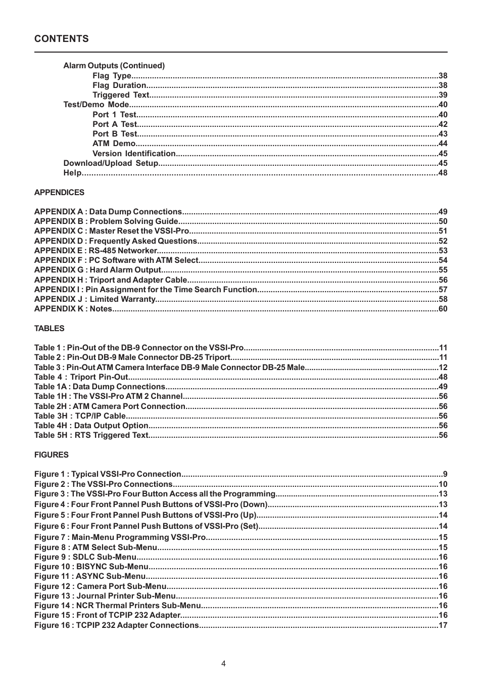 AVE Video Serial Synchronous ATM Interface VSSI-PRO User Manual | Page 4 / 64
