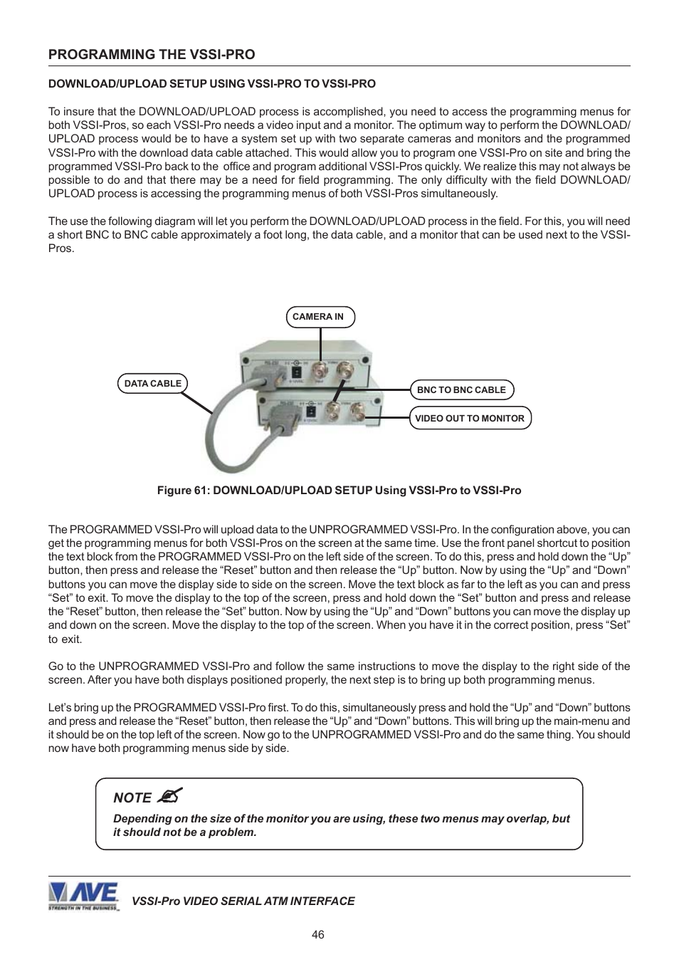 AVE Video Serial Synchronous ATM Interface VSSI-PRO User Manual | Page 46 / 64