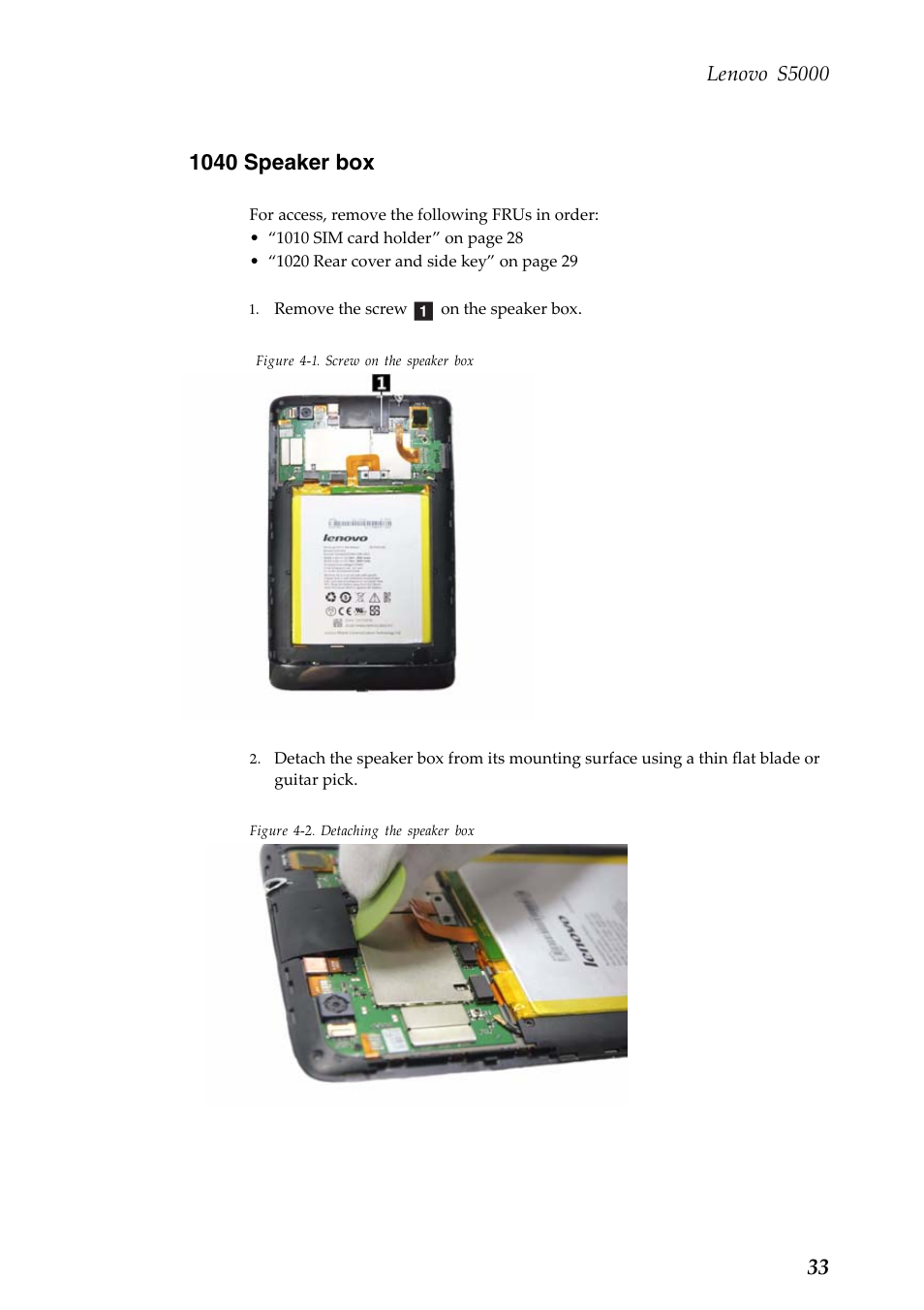 1040 speaker box, Lenovo s5000 | Lenovo S5000 Tablet User Manual | Page 37 / 60