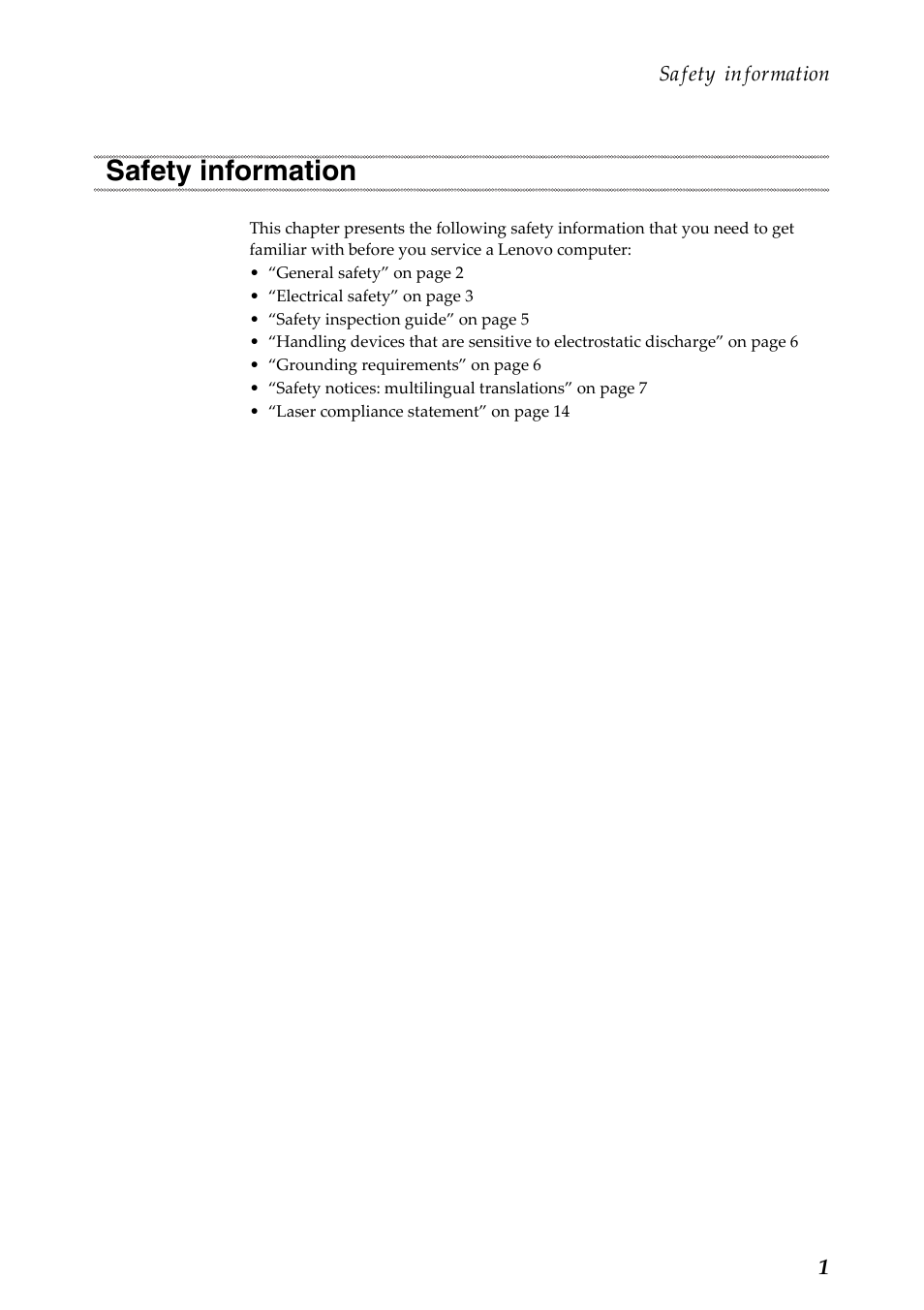 Safety information | Lenovo S5000 Tablet User Manual | Page 5 / 60