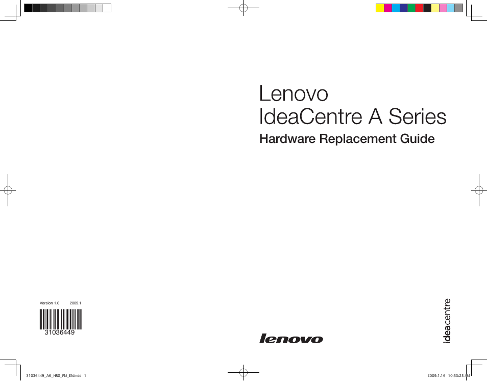 Lenovo IdeaCentre A600 User Manual | 33 pages