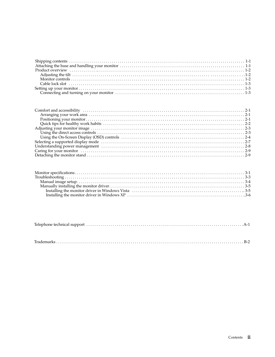 Lenovo L2060 Wide LCD Monitor User Manual | Page 3 / 27