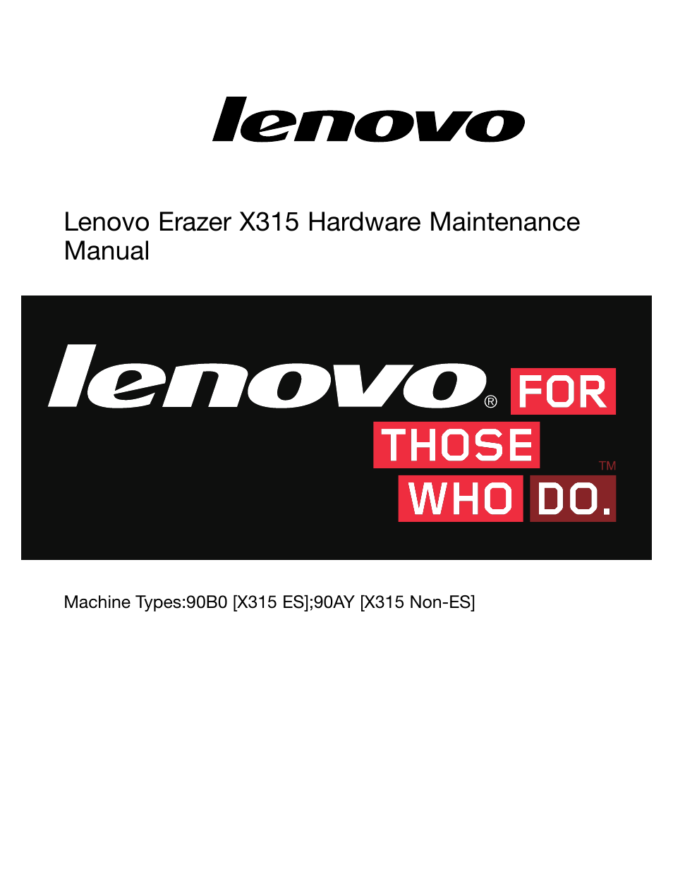 Lenovo Erazer X315 Desktop User Manual | 49 pages