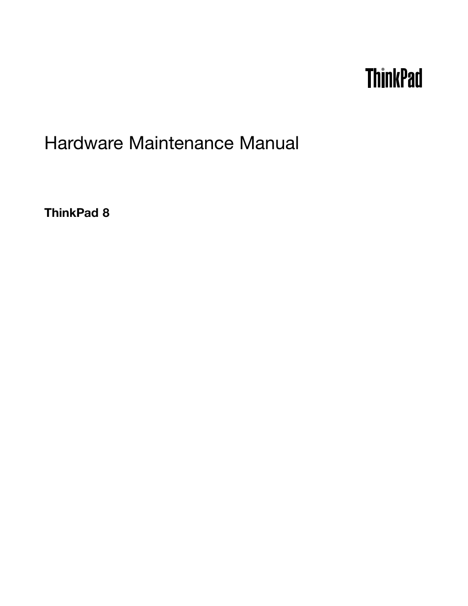 Lenovo ThinkPad 8 User Manual | 66 pages