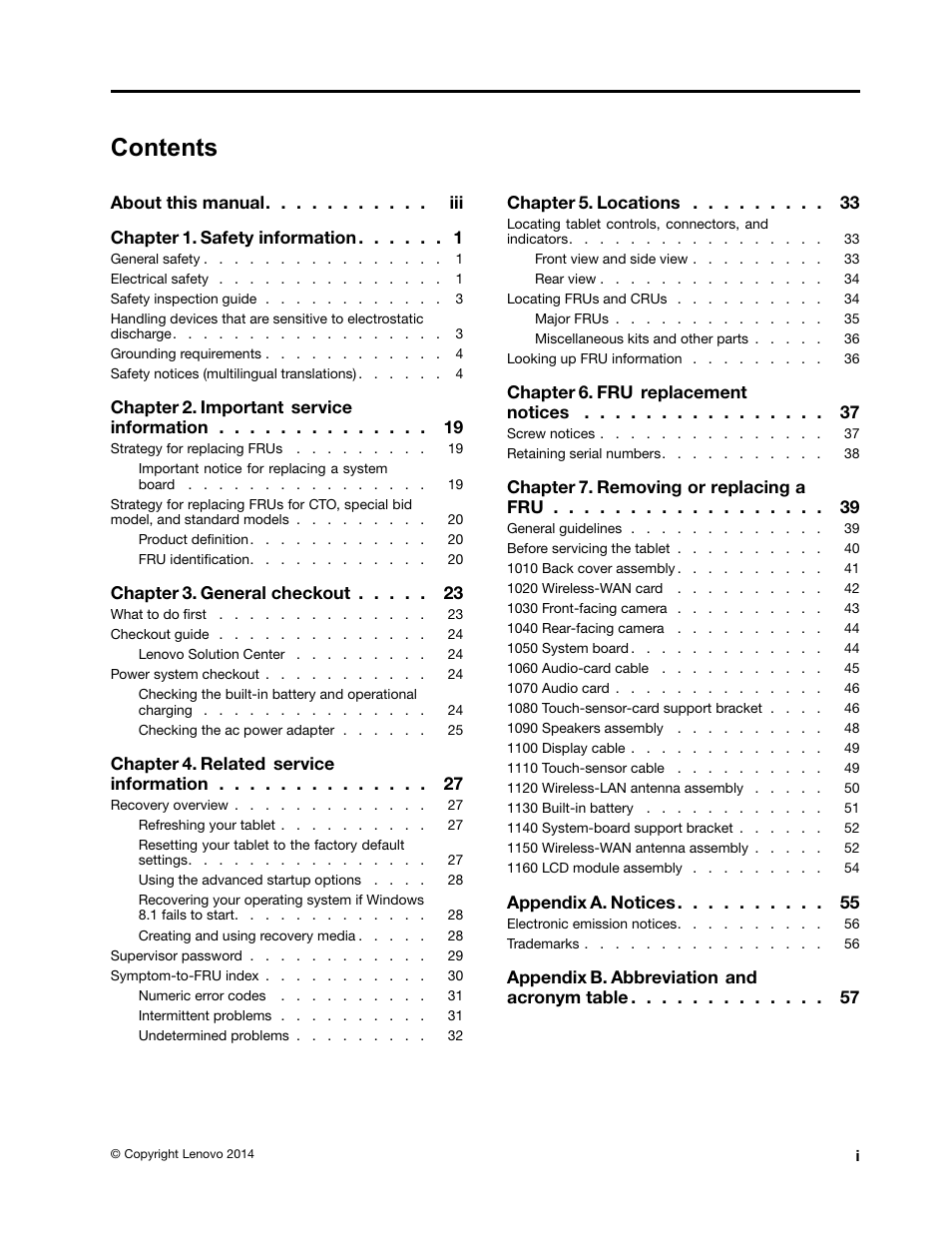 Lenovo ThinkPad 8 User Manual | Page 3 / 66