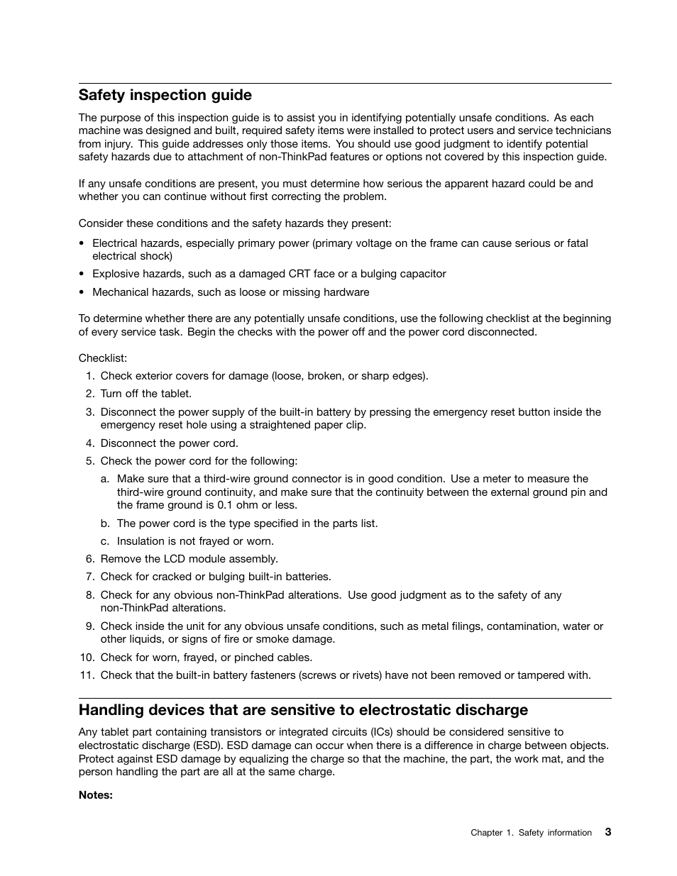 Safety inspection guide | Lenovo ThinkPad 8 User Manual | Page 9 / 66
