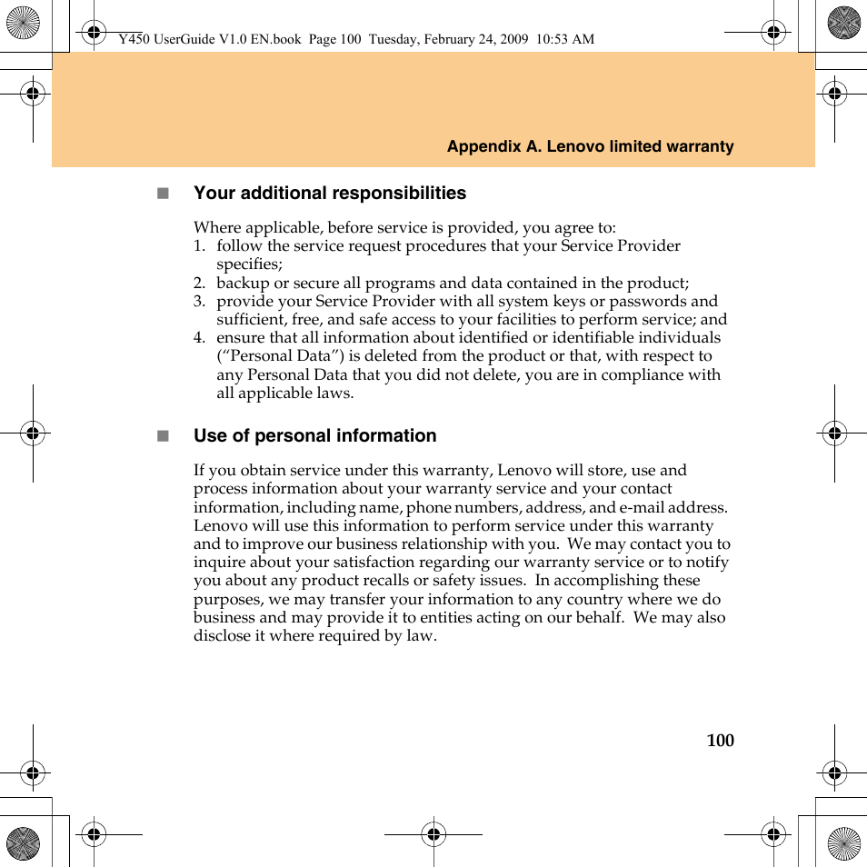 Lenovo IdeaPad Y450 User Manual | Page 109 / 148