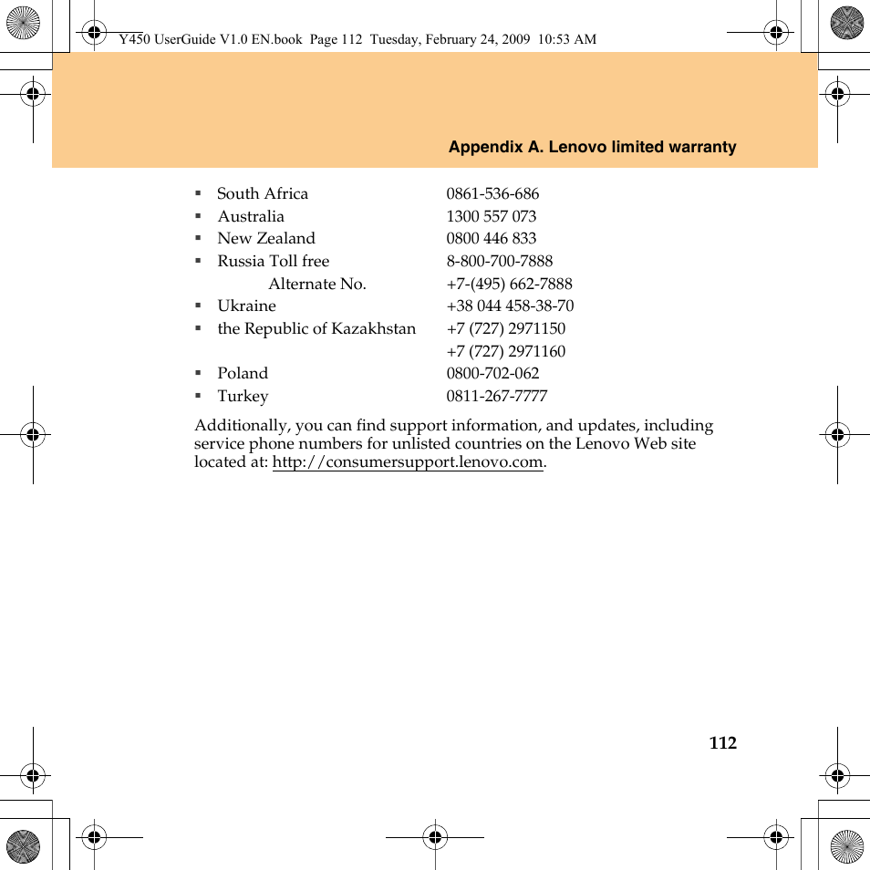 Lenovo IdeaPad Y450 User Manual | Page 121 / 148