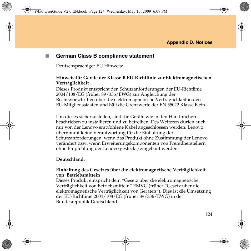 Lenovo IdeaPad Y450 User Manual | Page 133 / 148