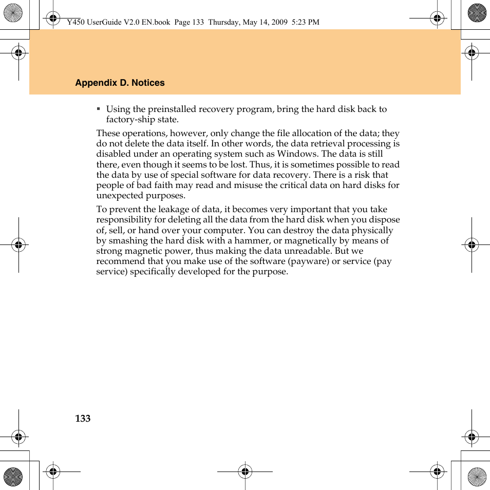 Lenovo IdeaPad Y450 User Manual | Page 142 / 148