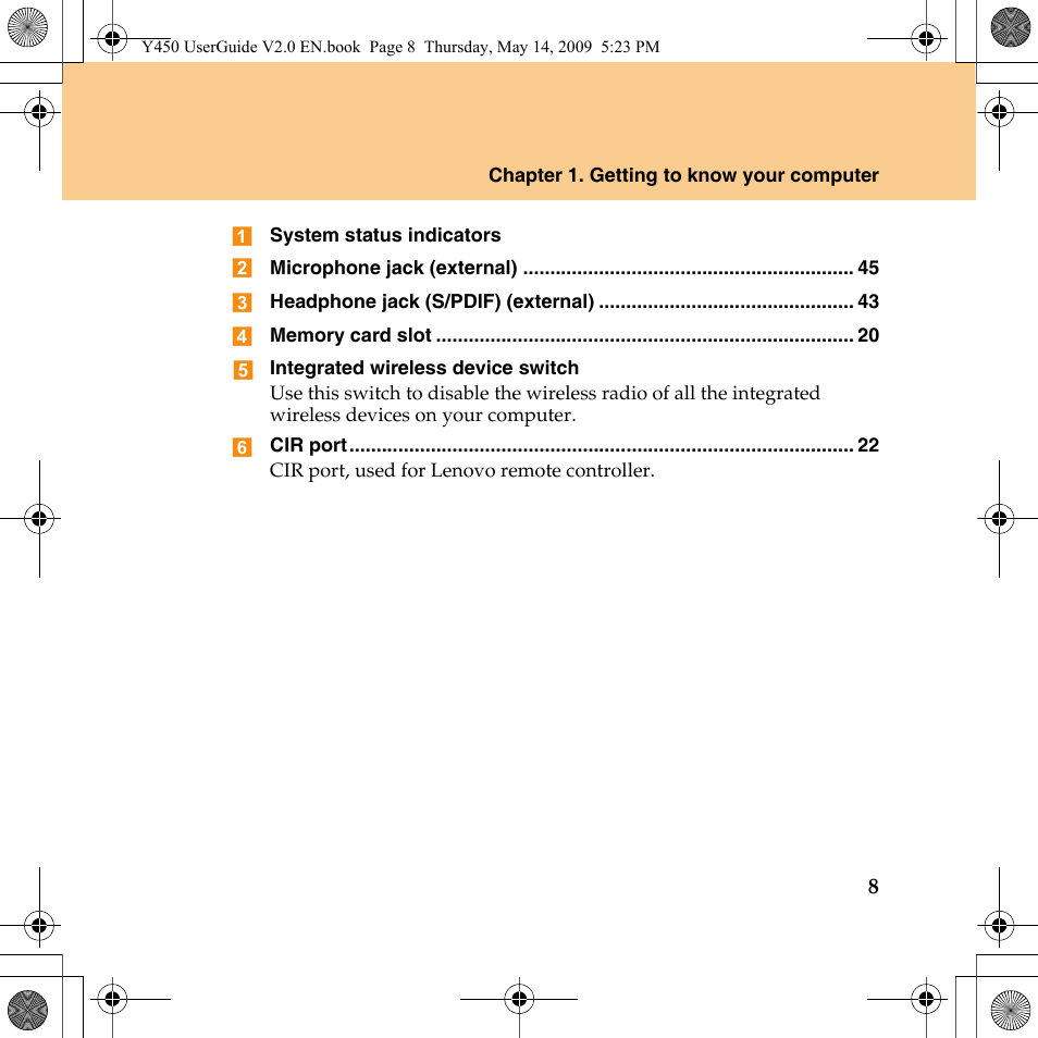 Lenovo IdeaPad Y450 User Manual | Page 17 / 148