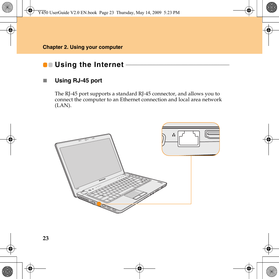 Using the internet | Lenovo IdeaPad Y450 User Manual | Page 32 / 148