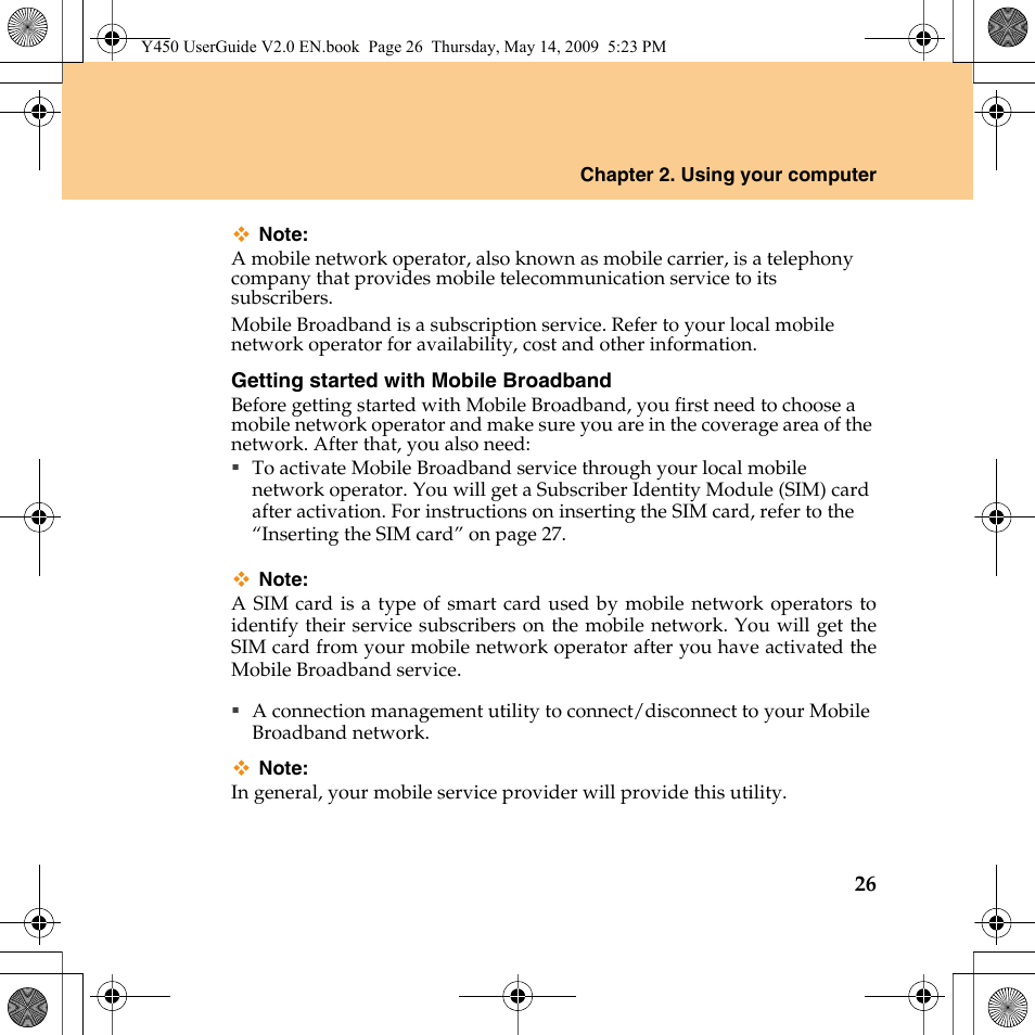 Lenovo IdeaPad Y450 User Manual | Page 35 / 148