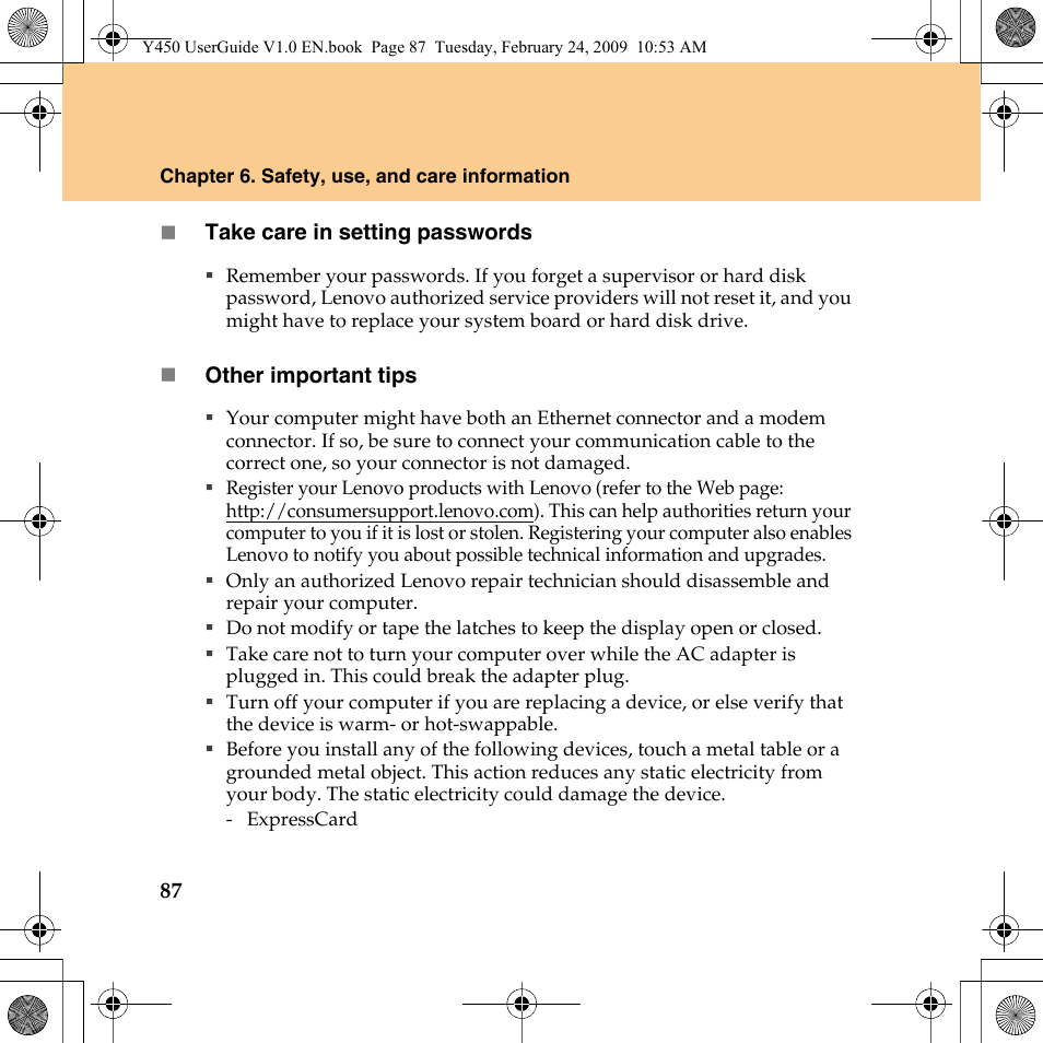 Lenovo IdeaPad Y450 User Manual | Page 96 / 148