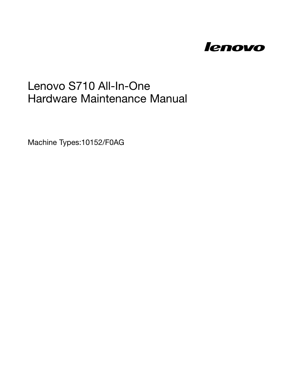 Lenovo S710 All-in-One User Manual | 118 pages