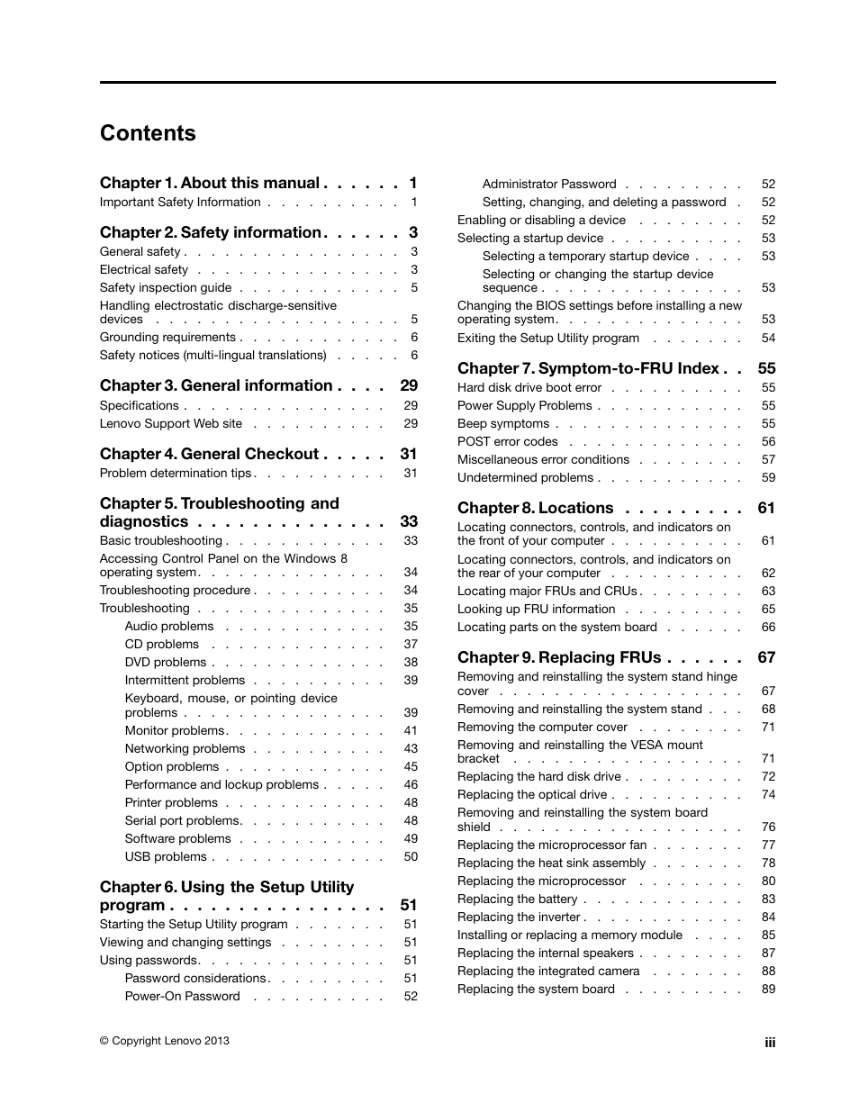 Lenovo S710 All-in-One User Manual | Page 5 / 118