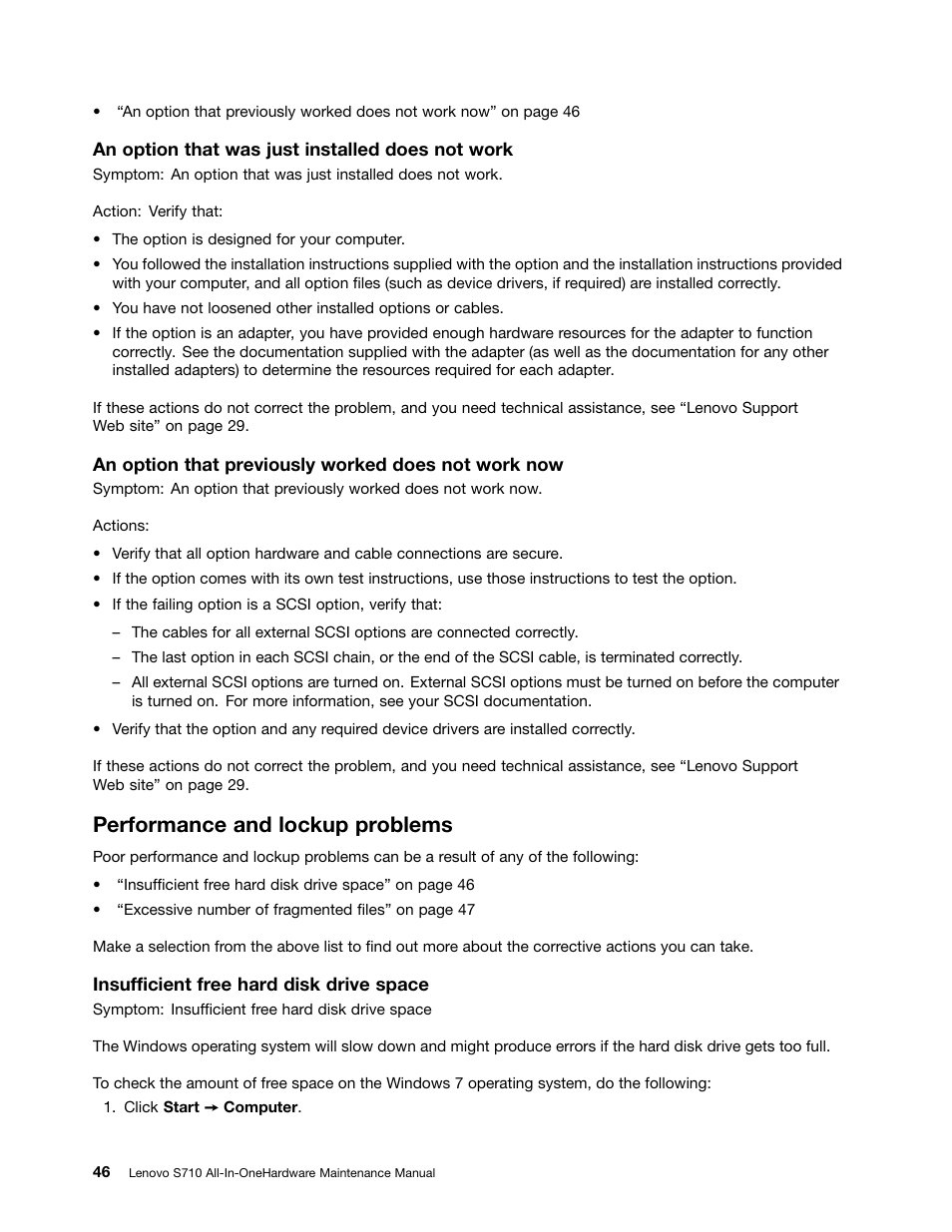 Performance and lockup problems | Lenovo S710 All-in-One User Manual | Page 52 / 118