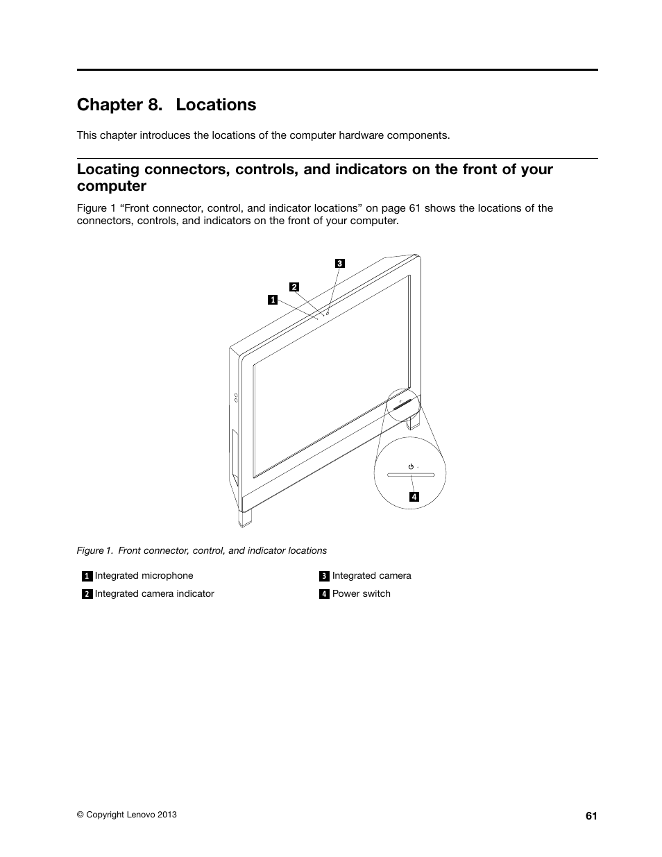 Chapter 8. locations | Lenovo S710 All-in-One User Manual | Page 67 / 118