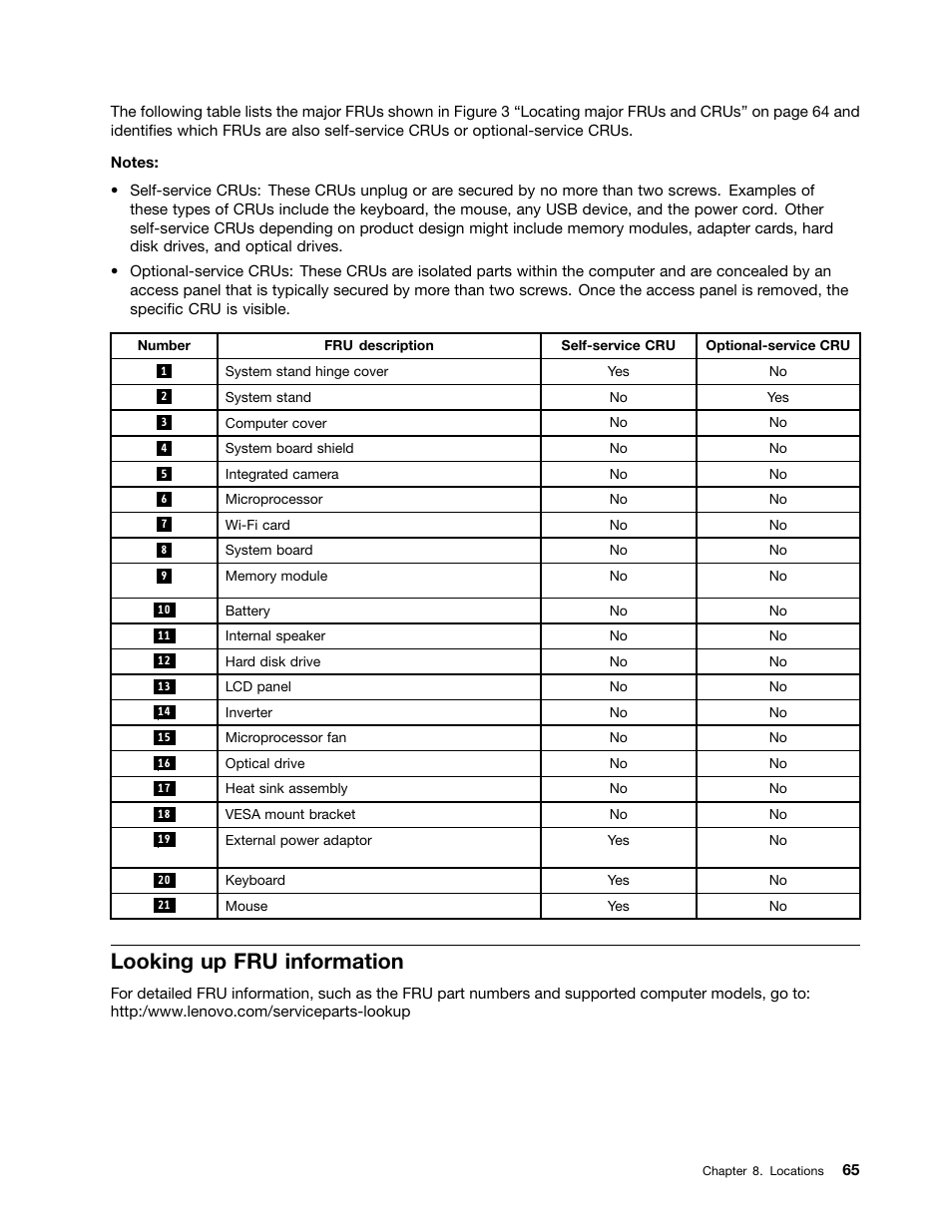 Looking up fru information | Lenovo S710 All-in-One User Manual | Page 71 / 118