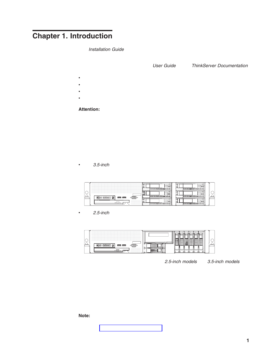 Chapter 1. introduction, Chapter, Introduction | Lenovo ThinkServer RD120 User Manual | Page 15 / 100