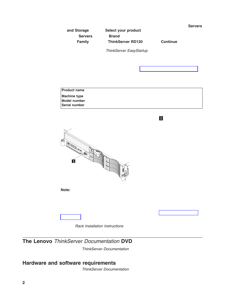 The lenovo thinkserver documentation dvd, Hardware and software requirements, Lenovo | Thinkserver, Documentation, Hardware, Software, Requirements | Lenovo ThinkServer RD120 User Manual | Page 16 / 100