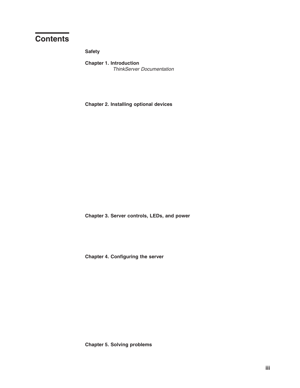 Lenovo ThinkServer RD120 User Manual | Page 5 / 100