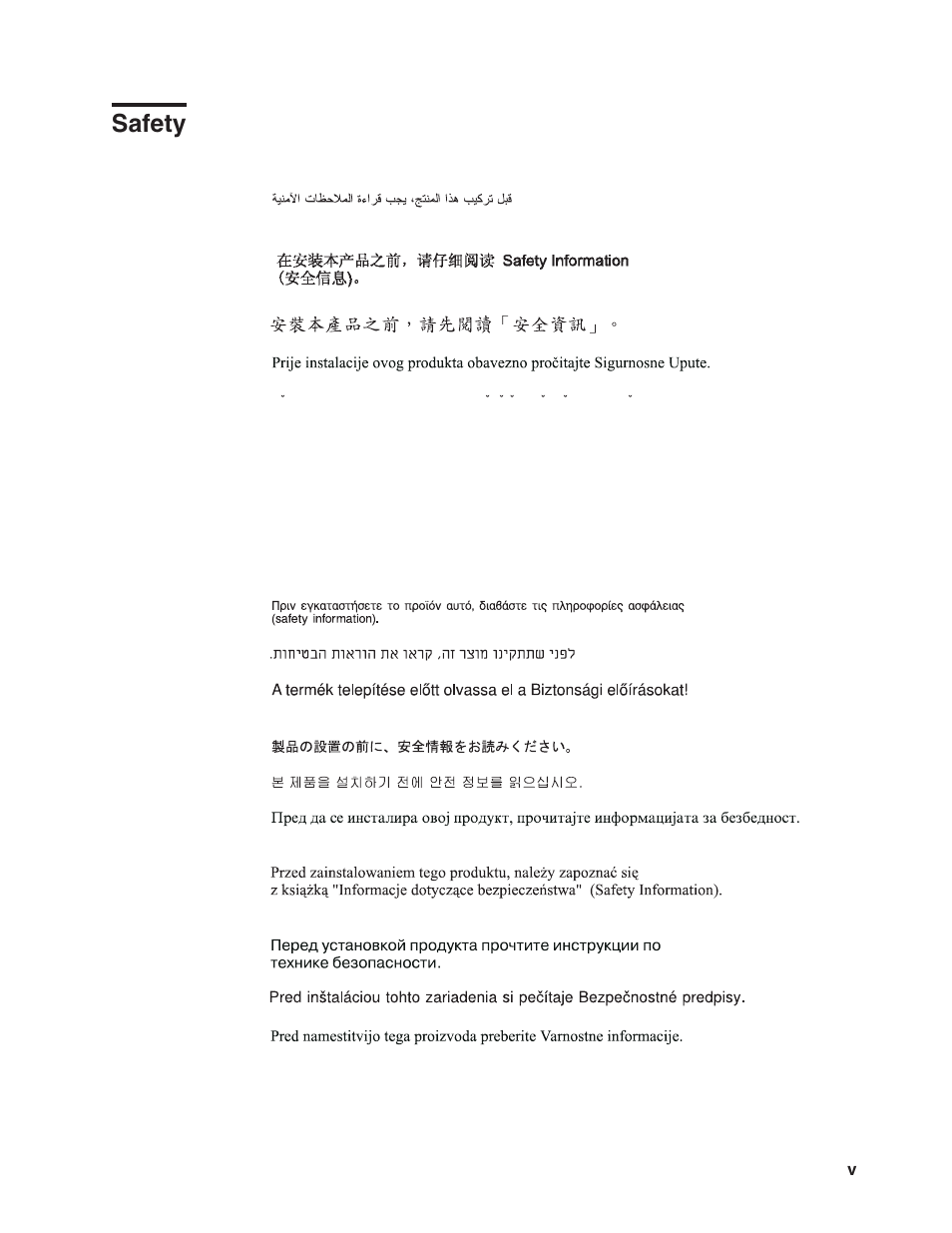Safety | Lenovo ThinkServer RD120 User Manual | Page 7 / 100