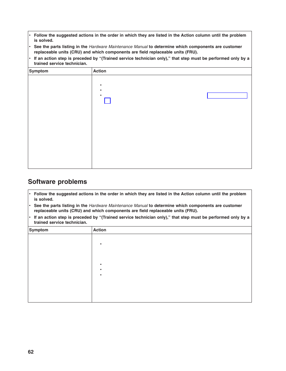 Software problems, Software, Problems | Lenovo ThinkServer RD120 User Manual | Page 76 / 100