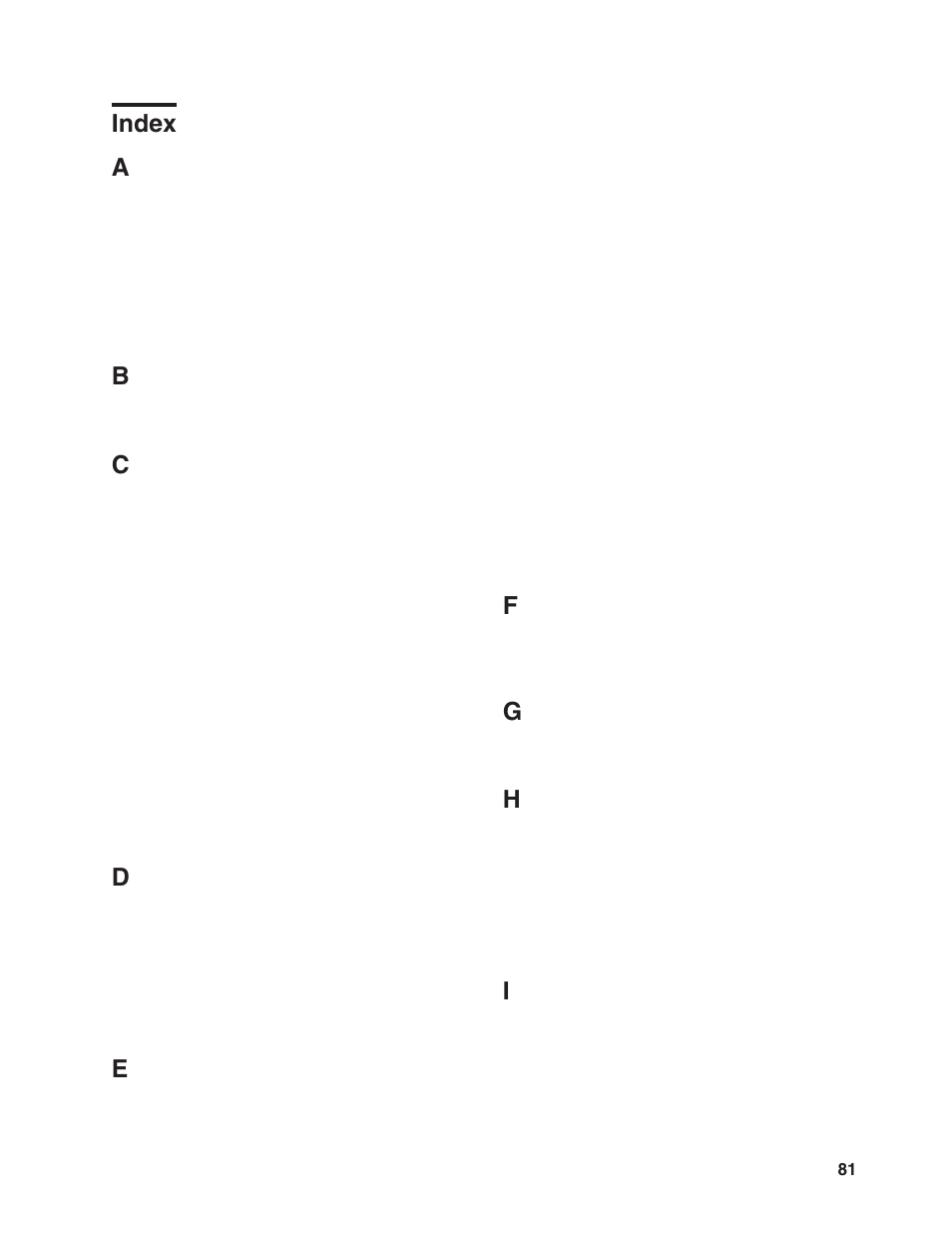 Index | Lenovo ThinkServer RD120 User Manual | Page 95 / 100