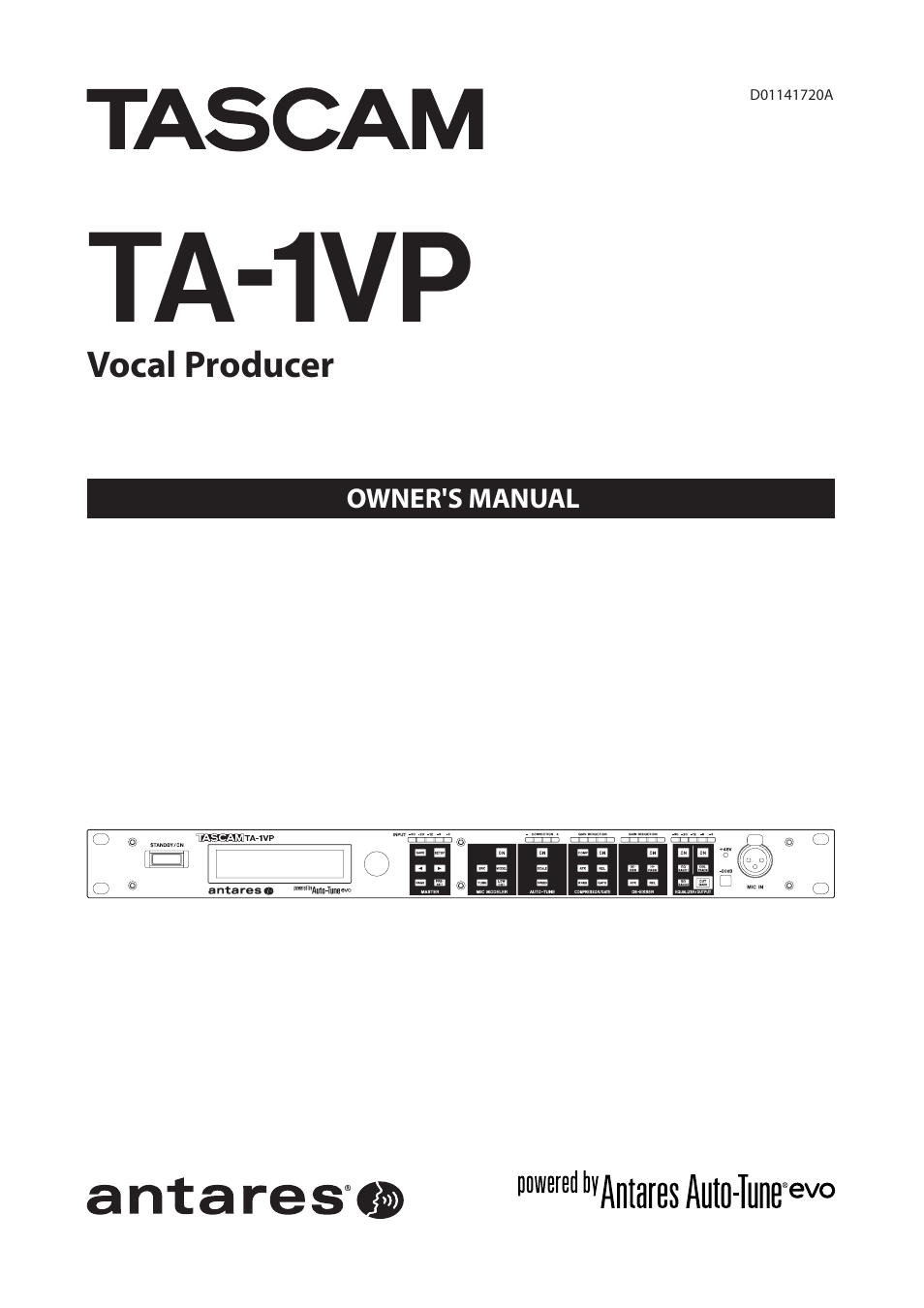 Antares TASCAM TA-1VP User Manual | 44 pages