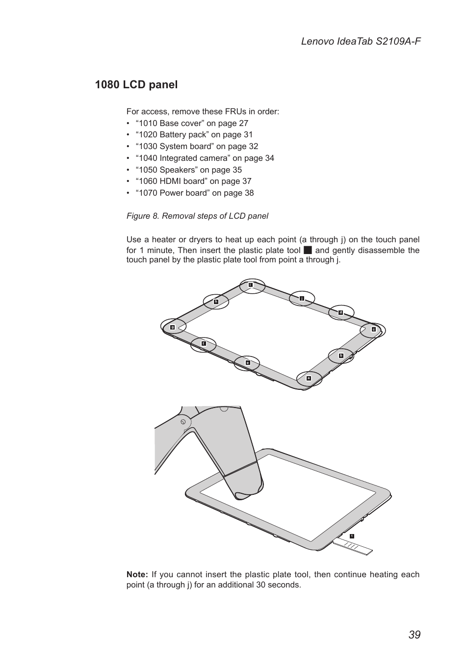 1080 lcd panel, Lenovo ideatab s2109a-f | Lenovo S2109 Tablet User Manual | Page 43 / 54
