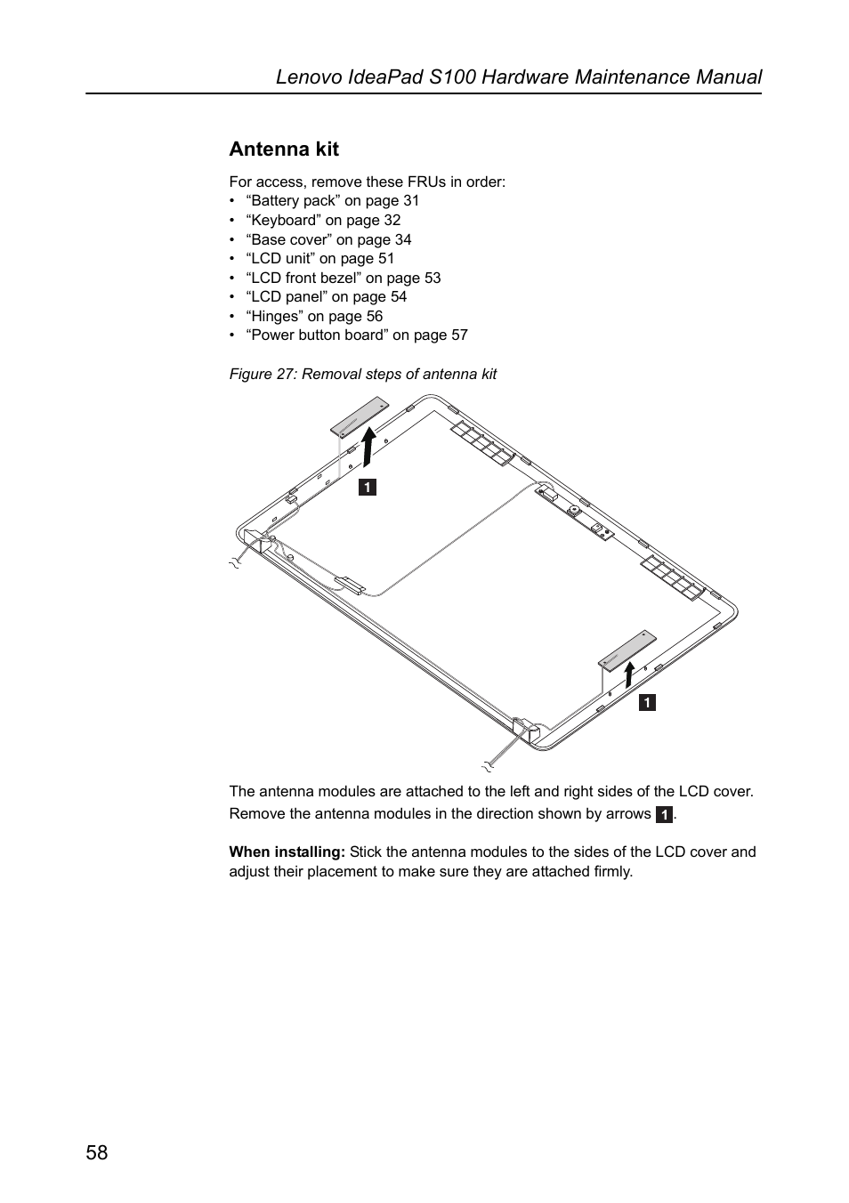 Antenna kit | Lenovo IdeaPad S100 User Manual | Page 62 / 79