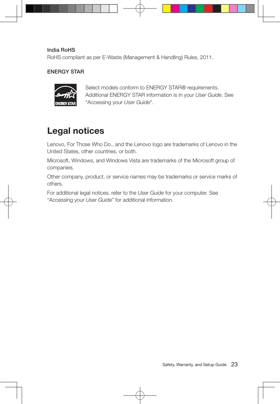 Legal notices | Lenovo S710 All-in-One User Manual | Page 24 / 24