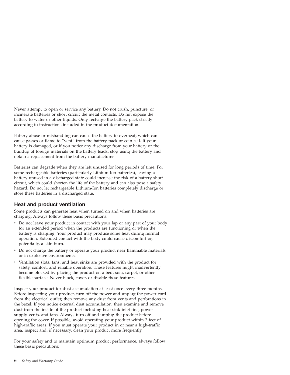 Heat and product ventilation, Heat, Product | Ventilation | Lenovo Secure Managed Client User Manual | Page 12 / 40